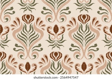 damask seamless pattern, motif, fabric, wallpaper, background, etc.