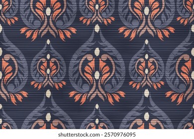 damask seamless pattern, motif, fabric, wallpaper, background, etc.