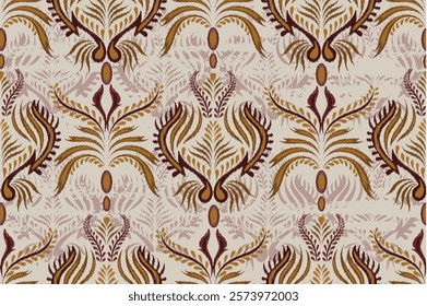 damask seamless pattern, motif, fabric, wallpaper, background, etc.