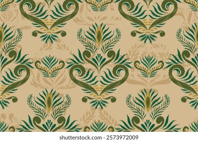 damask seamless pattern, motif, fabric, wallpaper, background, etc.