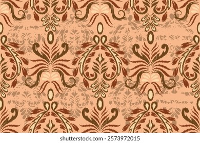 damask seamless pattern, motif, fabric, wallpaper, background, etc.