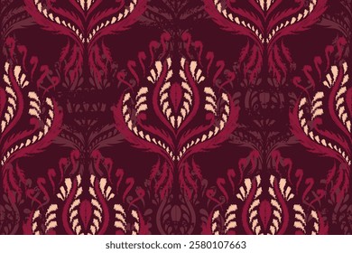 damask seamless pattern, motif, fabric, wallpaper, background, etc.