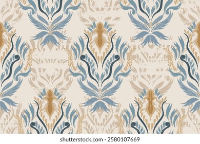 damask seamless pattern, motif, fabric, wallpaper, background, etc.