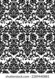 
Damask seamless pattern ornament, royal victorian seamless texture for wallpaper, textile, packaging. Baroque floral pattern. Vector illustration