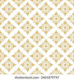 Damask Seamless pattern in tribal, folk embroidery, Indian style. Aztec geometric art ornament print.Design for carpet, cover.wallpaper, wrapping, fabric, clothing	