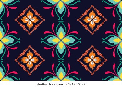 Damask Seamless pattern in tribal, folk embroidery, Indian style. Aztec geometric art ornament print.Design for carpet, cover.wallpaper, wrapping, fabric, clothing