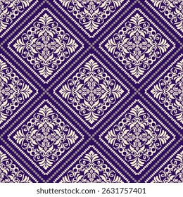 Damast naadloze patroon vector achtergrond. barokke stijl patroon. Luxe textiel. Grafisch sierpatroon voor behang, stof, verpakking, verpakking. Damask floral ornament.