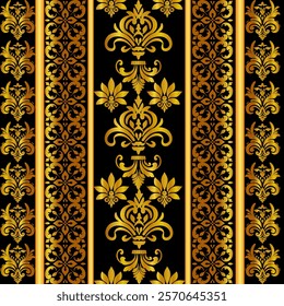 Damask Seamless Pattern - Vector Illustration for Elegant Textile Design
