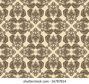 Damask seamless pattern. Vector illustration.