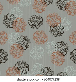 Damask seamless pattern . Vector Illustration