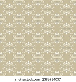 Damask seamless pattern. Vector ornament for wallpapers, textile, wrapping
