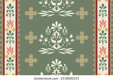 Vector sin costuras del modelo del damasco, vintage, tradicional, modelo étnico, motivos turcos, grandes para la tela y la materia textil, envoltura, ropa, alfombra, pañuelo, batik, y Fondo de pantalla