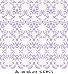 Damask seamless pattern. Vintage seamless baroque wallpaper. Vector illustration