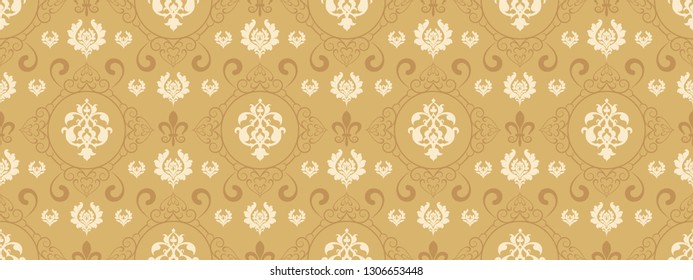 Damask seamless pattern for your design. Vector illustration