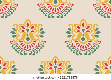 Modelo inconsútil del damasco, patrón inconsútil floral de Ikat en el fondo blanco, Ilustración vectorial, bordado oriental étnico de Ikat, estilo azteca, barroco. diseño para la textura, fab, ropa, decoración, moda.