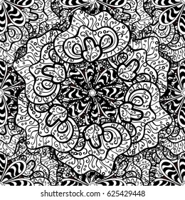 Damask seamless repeating background. White element on brown background. White floral ornament in baroque style. White Wallpaper on texture background.