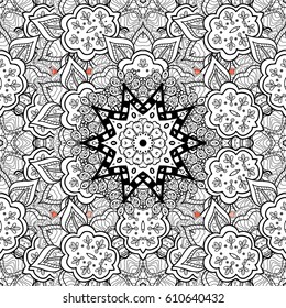 Damask seamless repeating pattern. White floral ornament in baroque style. Antique whiteen repeatable wallpaper. White element on background.