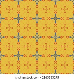 Damask Seamless Retro Pattern Background Botanic Garden Art