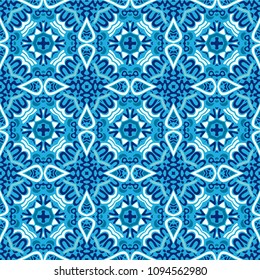 Damask seamless tiles vector design