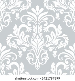 Damask seamless vector background. baroque style pattern. Graphic ornate pattern for wallpaper, fabric, packaging, wrapping. Damask flower ornament.