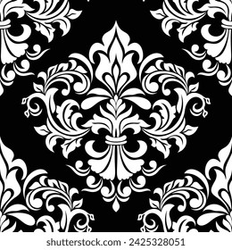 Damask seamless vector background. baroque style pattern. Graphic ornate pattern for wallpaper, fabric, packaging, wrapping. Damask flower ornament.