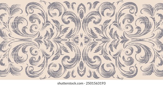 Damask seamless vector background. baroque style pattern. Graphic ornate pattern for wallpaper, fabric, packaging, wrapping. Damask flower ornament.