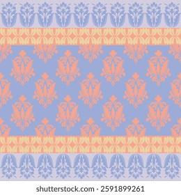 Damask seamless vector background. baroque style pattern.