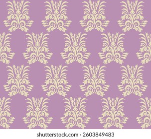 Damask seamless vector background. baroque style pattern. Graphic ornate pattern for wallpaper, fabric, packaging, wrapping. Damask flower ornament.