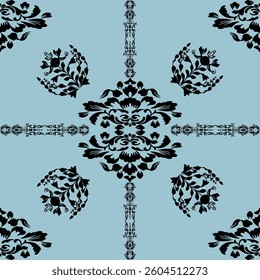 Damask seamless vector background. baroque style pattern. Graphic ornate pattern for wallpaper, fabric, packaging, wrapping. Damask flower ornament.