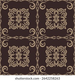 Damask seamless vector background. baroque style pattern. Graphic ornate pattern for wallpaper, fabric, packaging, wrapping. Damask flower ornament.