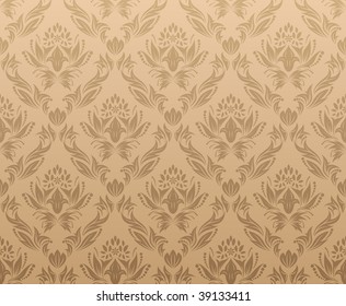 Damask seamless vector background.  For easy making seamless pattern just drag all group into swatches bar, and use it for filling any contours.