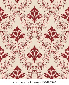 Damask seamless vector background.  For easy making seamless pattern just drag all group into swatches bar, and use it for filling any contours.