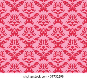 Damask seamless vector background.  For easy making seamless pattern just drag all group into swatches bar, and use it for filling any contours.