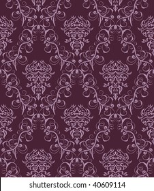 Damask seamless vector background.  For easy making seamless pattern just drag all group into swatches bar, and use it for filling any contours.