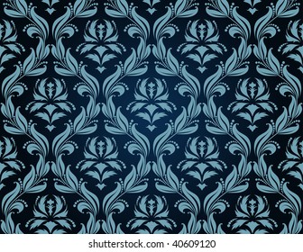 Damask seamless vector background.  For easy making seamless pattern just drag all group into swatches bar, and use it for filling any contours.