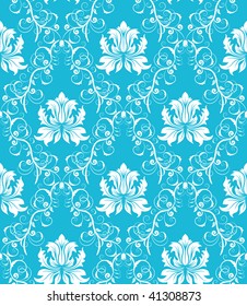 Damask seamless vector background.  For easy making seamless pattern just drag all group into swatches bar, and use it for filling any contours.