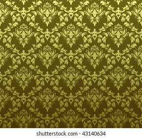 Damask seamless vector background.  For easy making seamless pattern just drag all group into swatches bar, and use it for filling any contours.
