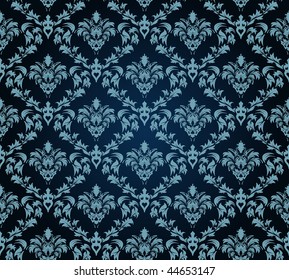 Damask seamless vector background.  For easy making seamless pattern just drag all group into swatches bar, and use it for filling any contours.