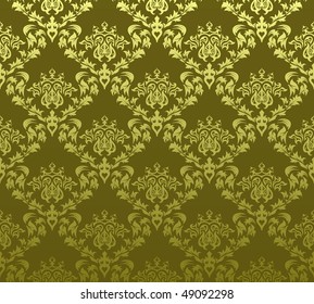 Damask seamless vector background.  For easy making seamless pattern just drag all group into swatches bar, and use it for filling any contours.