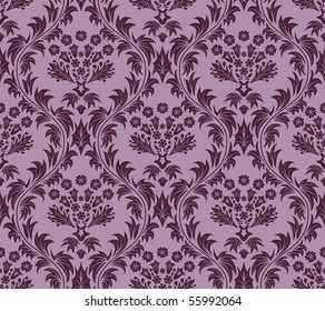 Damask seamless vector background.  For easy making seamless pattern just drag all group into swatches bar, and use it for filling any contours.