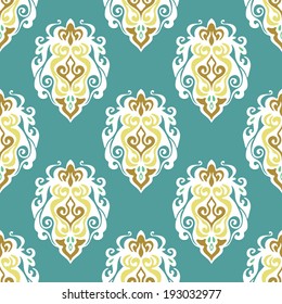 damask seamless vector floral design for fabric and wallpaper