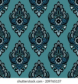 Damask seamless vector flower vintage