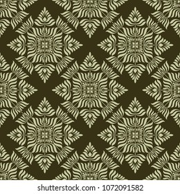 Damask seamless vector flower wallpaper