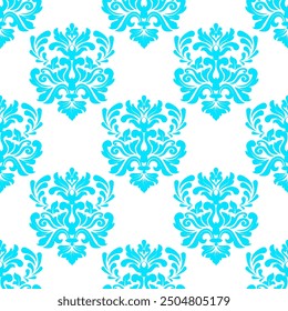 Damask seamless vector. Graphic ornate pattern for wallpaper, fabric, packaging, wrapping. Damask flower ornament. Floral pattern. Vintage wallpaper Seamless vector background