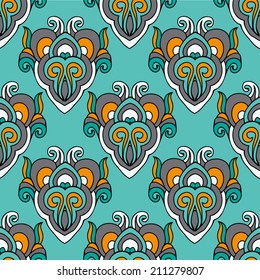 Damask seamless vector pattern