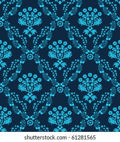 Damask seamless vector pattern.