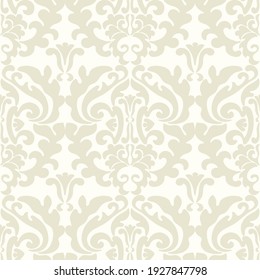 Motif vectoriel harmonieux de Damas. Ornements classiques damassés, texture royale victorienne harmonieuse pour fond d'écran, textile, emballage. Motif floral baroque