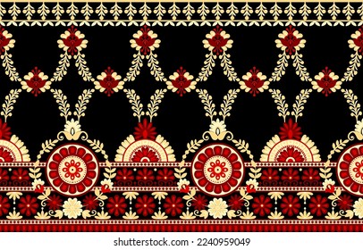 Damask seamless vector pattern. Classic old fashion damask ornament, royal seamless texture for wallpaper, textile, packaging. Baroque floral pattern
