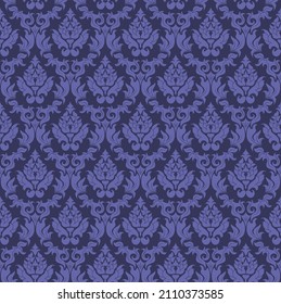 Damask Seamless Vector Pattern.  Elegant Design in Royal  Baroque Style Background Texture. Floral and Swirl Element.  Ideal for Textile Print and Wallpapers.