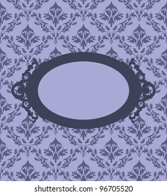 Damask seamless vector pattern with frame.  For easy making seamless pattern just drag all group into swatches bar, and use it for filling any contours.